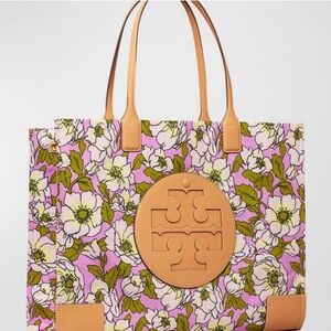 Tory Burch Floral Ella Nylon Small Tote Bag